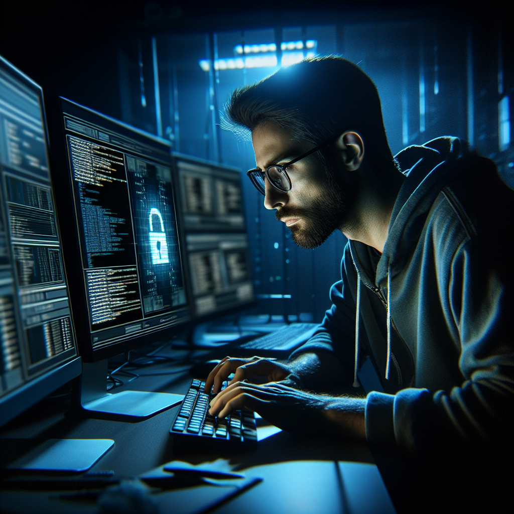 Analyste en cybersécurité examinant des violations de données.