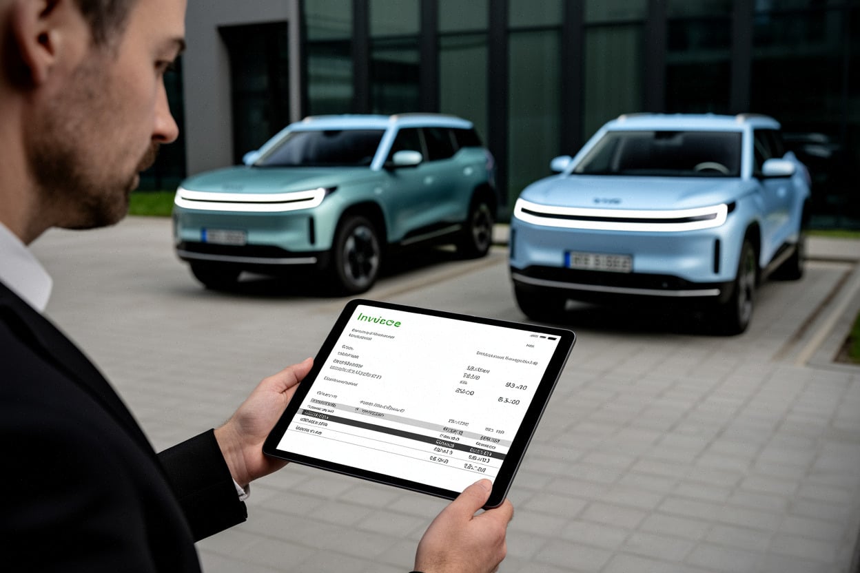 Gestionnaire de flotte comparant le coût d'usage de véhicules électriques