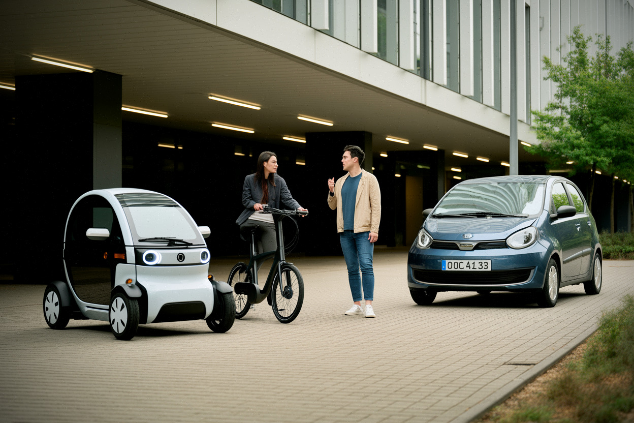 Topolino face aux vélos électriques et voitures d'occasion en ville