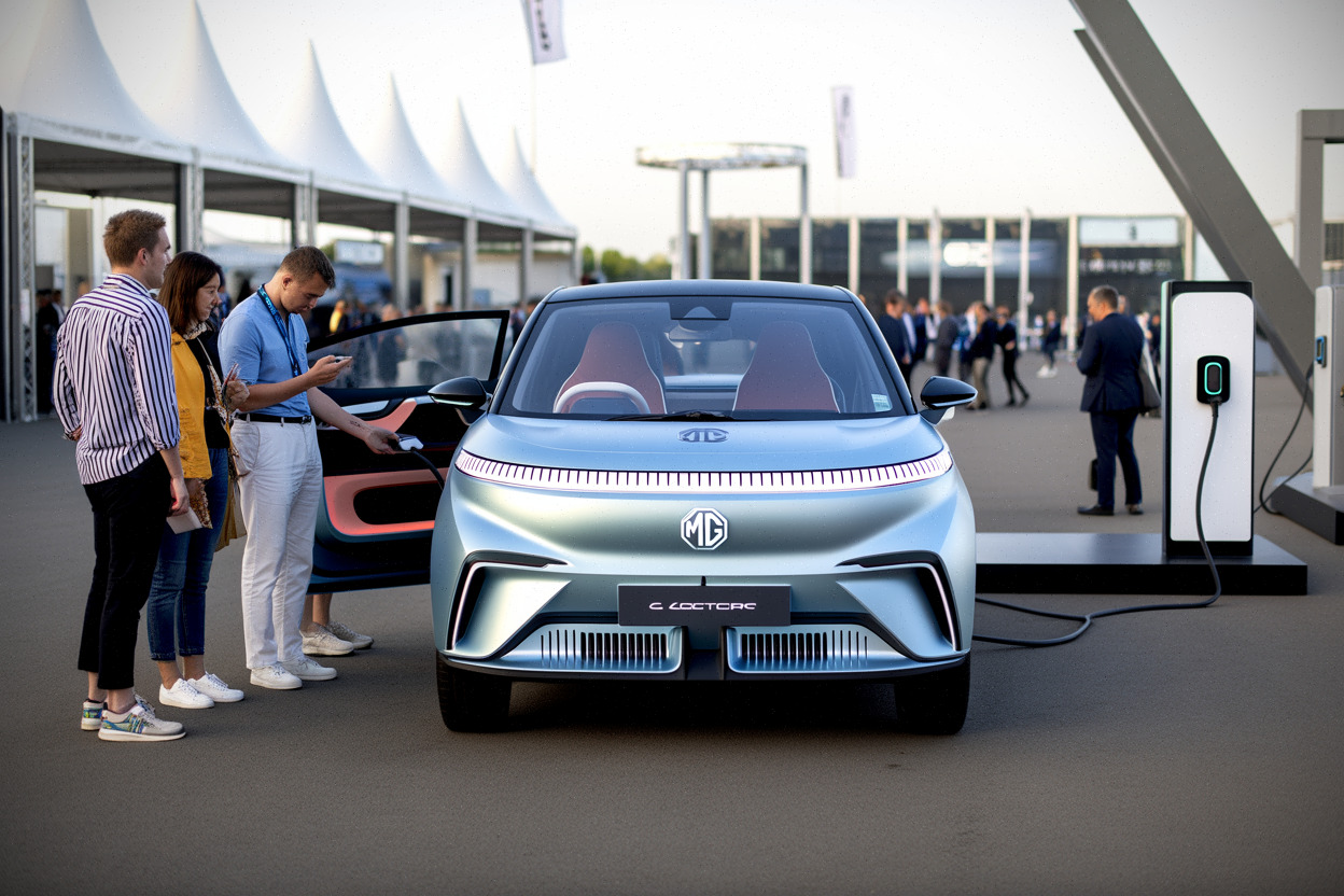Concept MG2 électrique présenté devant le public au Festival Goodwood