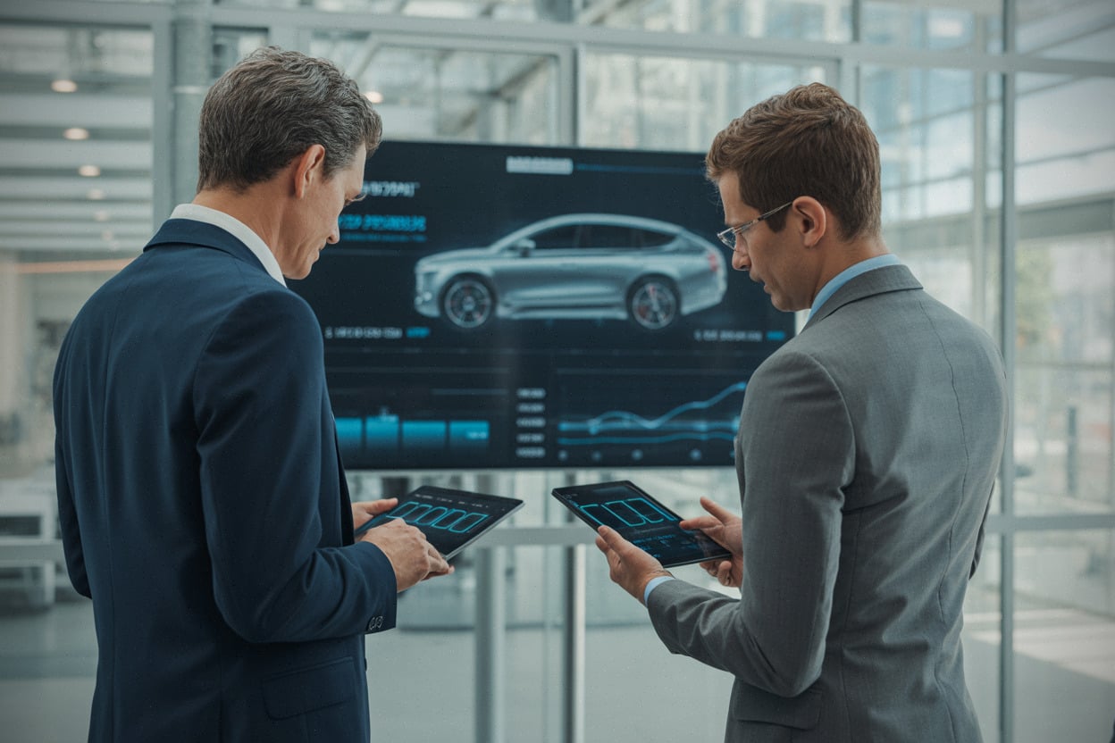 Dirigeants automobiles analysant les coûts de l’électrification Ferrari