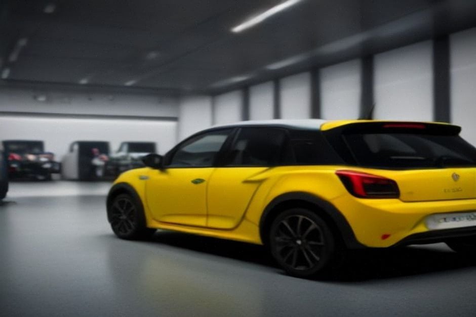Renault 5 E-Tech exposée dans une concession automobile française