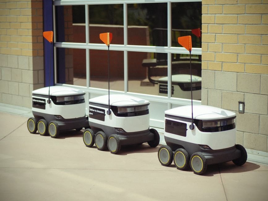 Robots utilisés lors d'une action publique contre l'IA